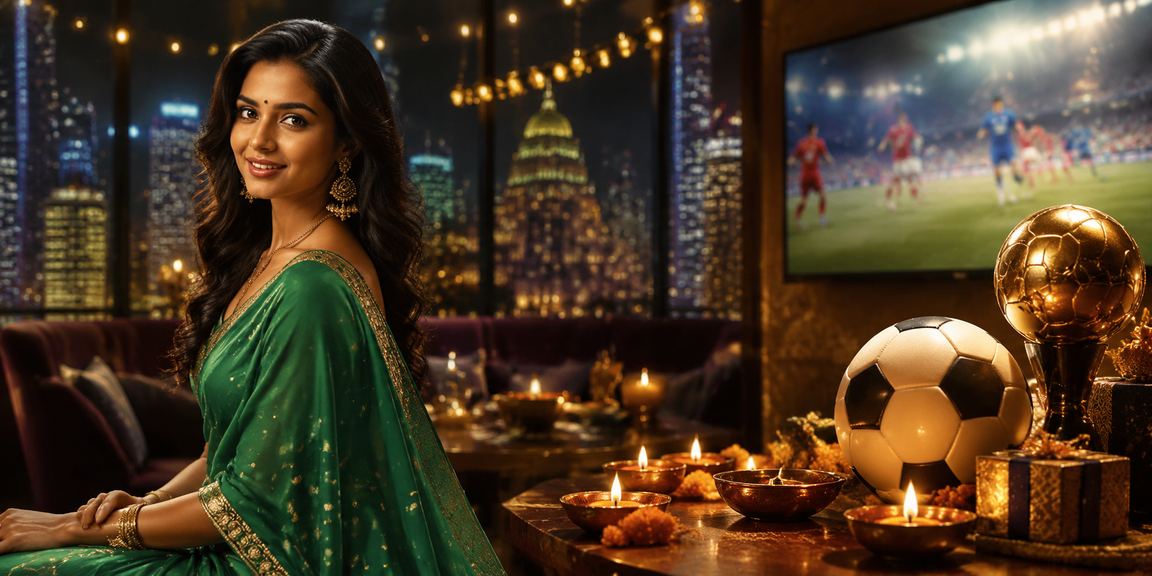 Indian woman enthusiastically logging in on mobile device
